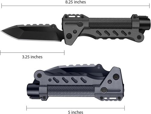 Kaito Voyager Survivor 3” Survival Knife - Waterproof Handle & Multi-Tool Design for Camping & Emergencies (Green)
