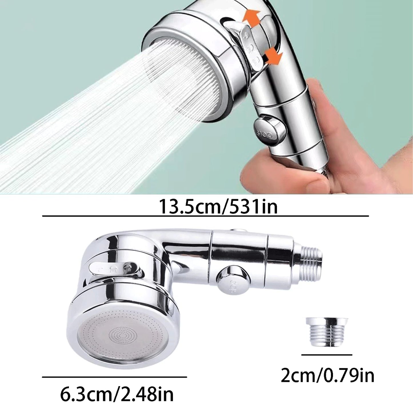 Sink Faucet Sprayer Attachment - Salon Shampoo Bowl Spray Head, Pedicure Chair Shower Head With Stop Water-saving Function, Adjustable Handheld Sprayer for Salon & Spa Chairs