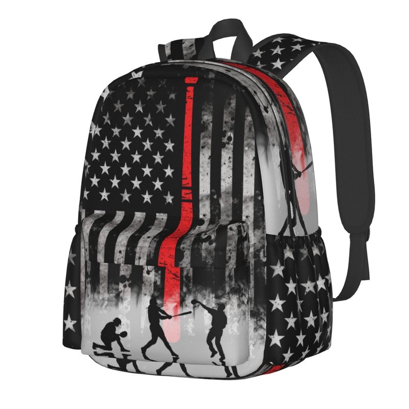 Baseball Backpack American FlagLaptop Backpacks Multipurpose Daypack For Men Women Travel Hiking