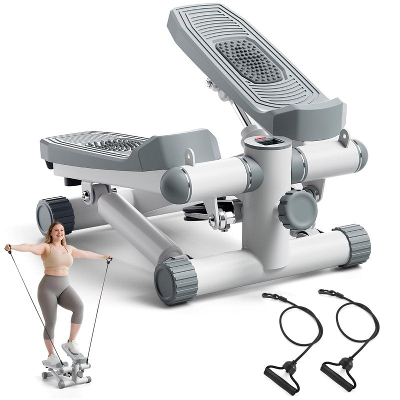 YYJO Steppers for Exercise at Home, Mini Stepper with Resistance Bands Portable Stair Stepper for Buttocks Lifting and Body Shaping