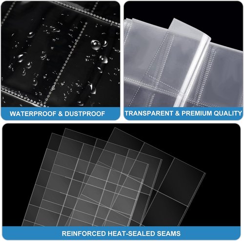 ABLY 540 Pockets Double-Sided Trading Card Sleeves - 9-Pocket Clear Protectors for Game Cards | Fits 3 Ring Binder (30 Pages)