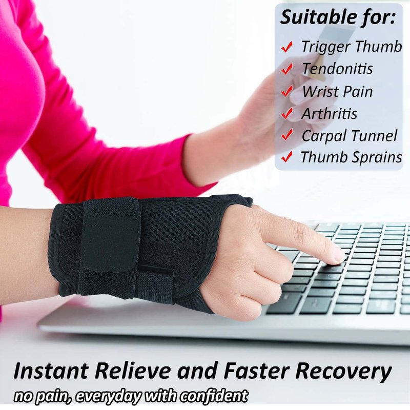 SHIFANQI Thumb Brace for Right or Left Hand, Thumb Stabilizer for Carpal Tunnel, Tendonitis, Arthritis, Sprains, De Quervain's Tenosynovitis, Wrist Brace with Thumb Spica Splint (Copper Infused)