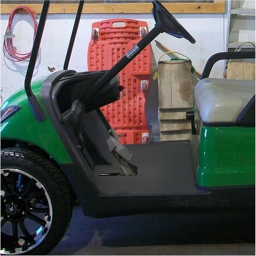 10L0L Golf Cart Floor Liner Mat Full Coverage for Yamaha G29 Drive - Heavy Duty Rubber Replacement Mat for Yamaha G29 - One Pieces Design 0.2 Inches JW1-K8233-30-00