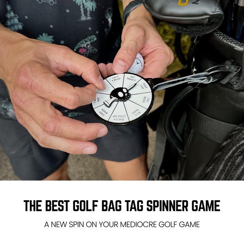 Rough Luck | Fun Golf Game | On-Course Golf Spinner | Golf Bag Tag
