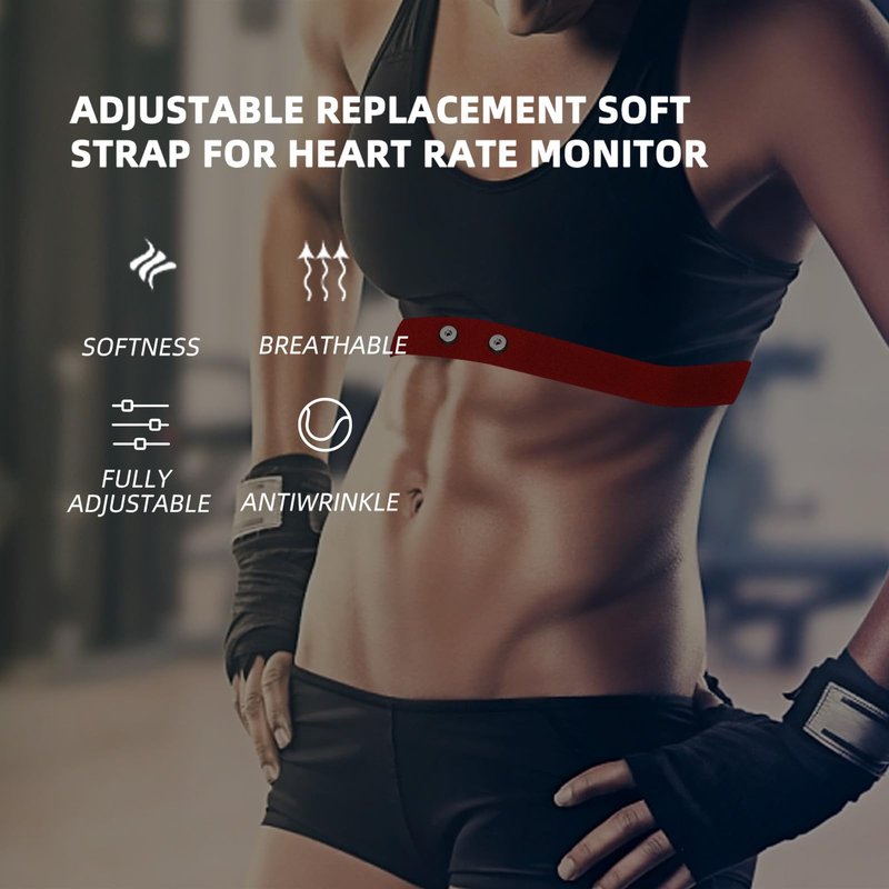 Comfortable Heart Rate Chest Replacement Strap for Polar H10 H9 Garmin Wahoo Coospo PowrLab Fitcent Magene MOOFIT IGPSPORT (Gray)