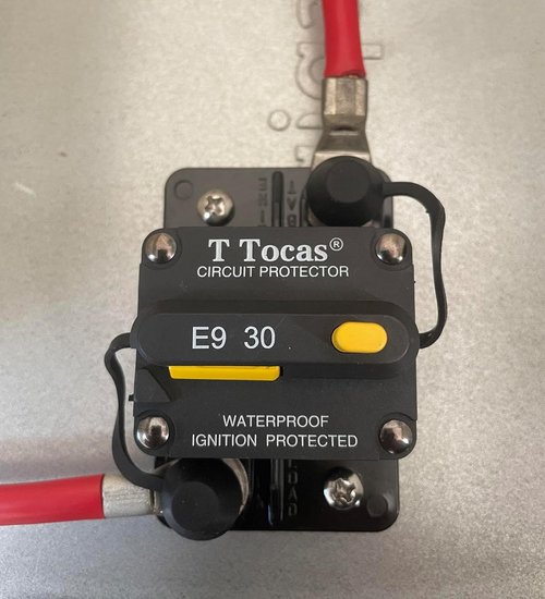 E9 30A Amp Boat Circuit Breaker - Manual Reset for Automotive, RV, Truck & Marine | Waterproof, UL-Rated 12V-72V DC
