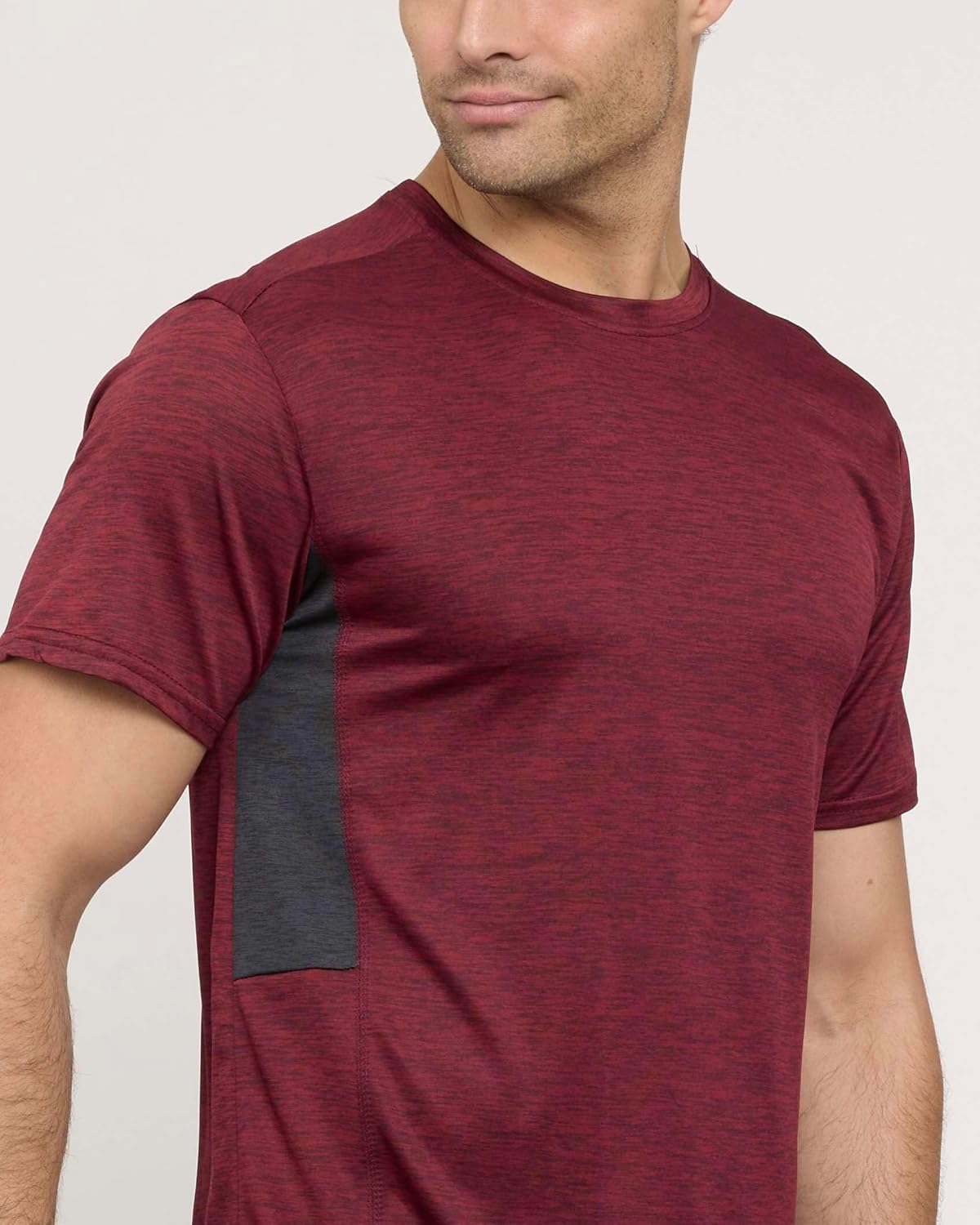 Real Essentials Men's Dry-Fit Short Sleeve Crew Neck T-Shirts - 5 Pack Athletic Workout Tees