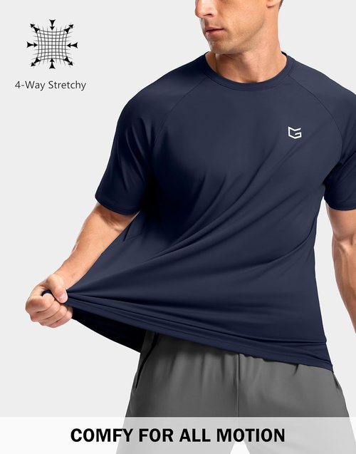 G Gradual Men's Athletic Workout T-Shirts - Moisture-Wicking Cooling Performance Tee | Short Sleeve Gym & Tennis