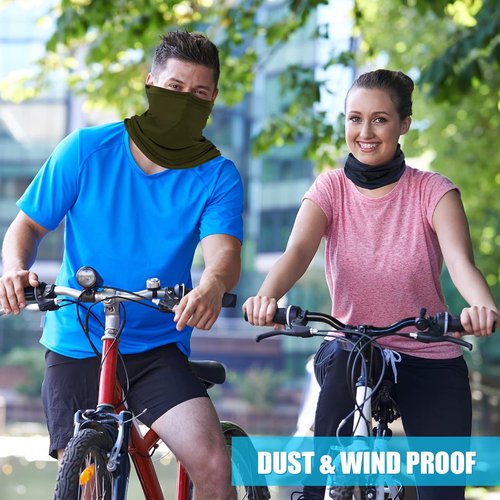 Fivali Neck Gaiter Face Mask - Breathable Cooling Bandana for Dust, Sun & Wind Protection