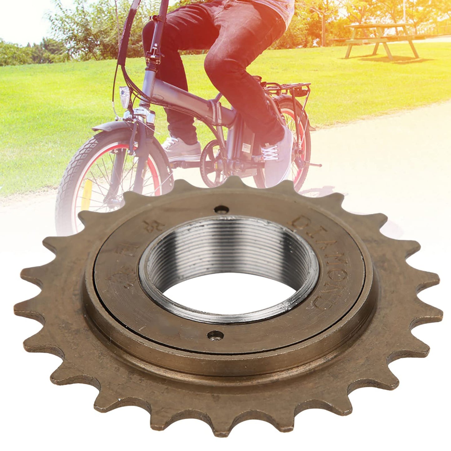 Demeras Flywheel Sprockets Parts, Flywheel Bike Rear Wheel Freewheel 22T Flywheel Sprocket Gear Cycling Modified Accessory, Electric modifiion Accessories