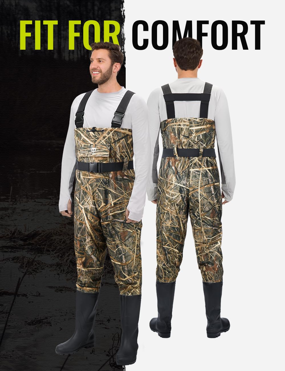 TIDEWE Chest Waders for Men Women, Waterproof Fishing Waders NE M13