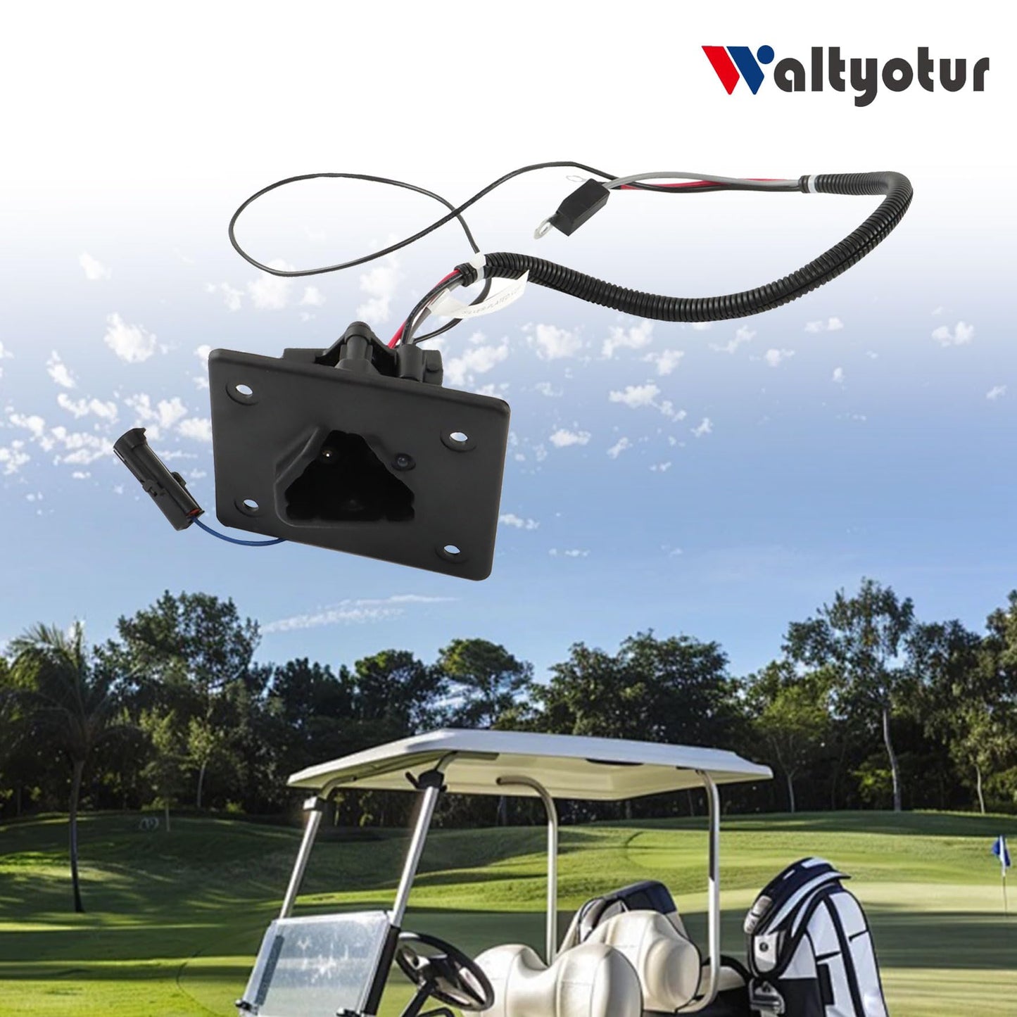 48V Battery Receptacle 602529 Replacement for EZGO TXT/RXV Golf Cart with Wires