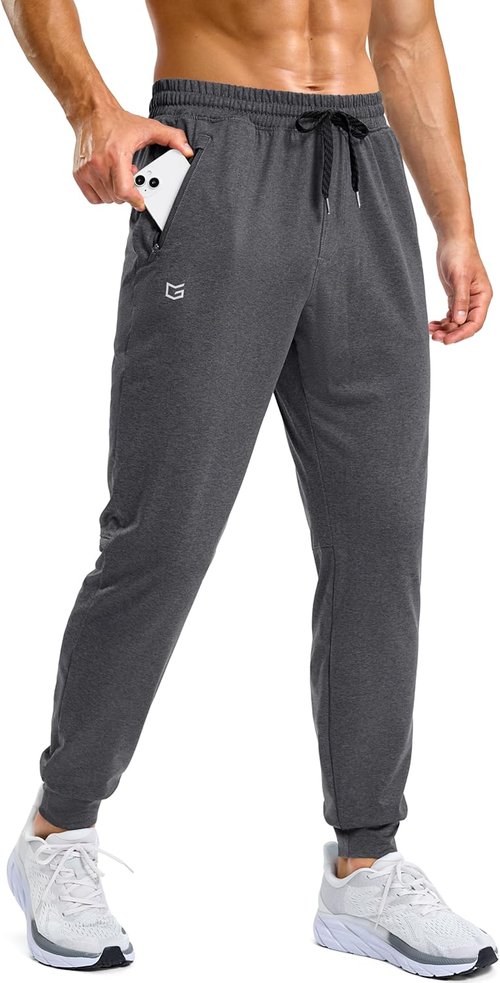 G Gradual Men's Joggers - Quick Dry Stretch Tapered Sweatpants with Zipper Pockets | Athletic Gym Wear