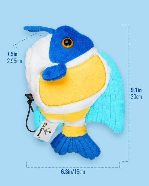 Big Teeth Golf Angelfish Putter Cover, Soft Blade Putter Cover, Plush Funny Putter Head Covers, for Blade Mallet and Hybridds Clubs, Drawstring Closure