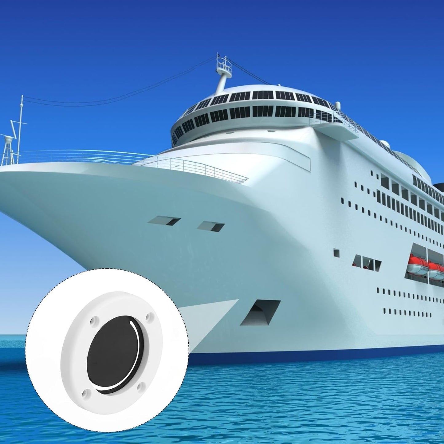 Threlaco Boat Scuppers - Self-Bailing Cockpit Mounted Scupper Valve | Includes 2-7/8 Inch Valve for Hull Repair