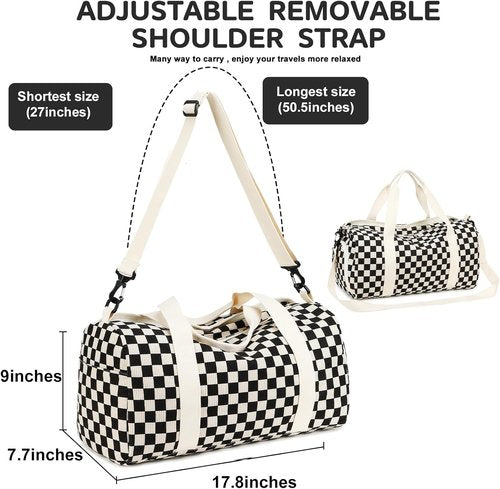 BLUBOON Duffle Bag - Cute Gym Bag for Girls with Shoe Compartment & Waterproof Design | Perfect for Travel