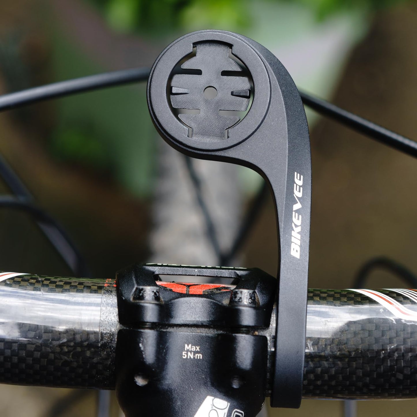 Bikevee Out Front Mount Compatible with Garmin Edge GPS Bike Computer Adapter for 25.4mm/31.8mm Handlebar - Secure & Universal