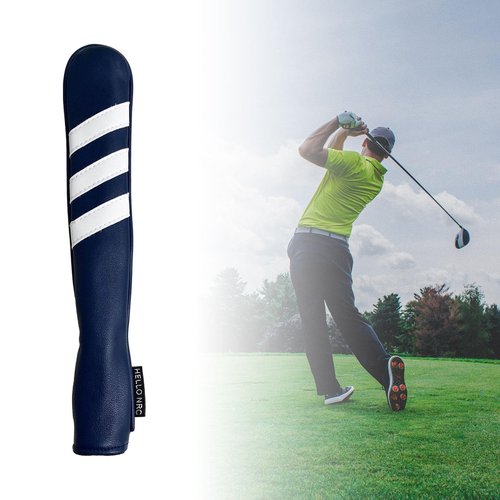 Fancyes Golf Alignment Stick Cover Golf Rod Protector Plush Inner Lining Anti Scratch Golf Indicator Rod Holder for Aiming Exercise, Blue