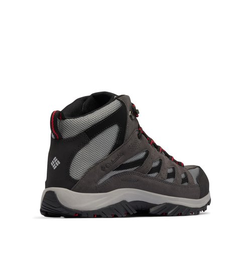 Columbia Mens Crestwood Mid Waterproof, Dark Grey/Mountain Red, 9