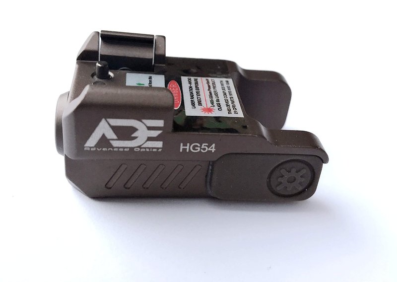 Ade Advanced Optics HG54G Full Metal Strobe Class IIIA Laser Sight for Pistol Handgun (FDE)