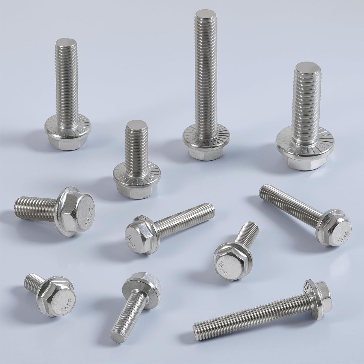 Krysay 48Pcs M6-1.0 x 16mm Flanged Hex Head Bolts,External Flange Hex Drive Screws,304 Stainless Steel 18-8 Fully Threaded