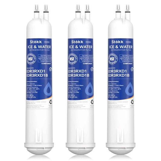 Stokk EDR3RXD1 Replacement Compatible with Whirlpool Everydrop Filter 3, EDR3RXD1B, 4396841, 4396710, 46-9083, 46-9030, RW004 Refrigerator Water Filter, 3 Pack