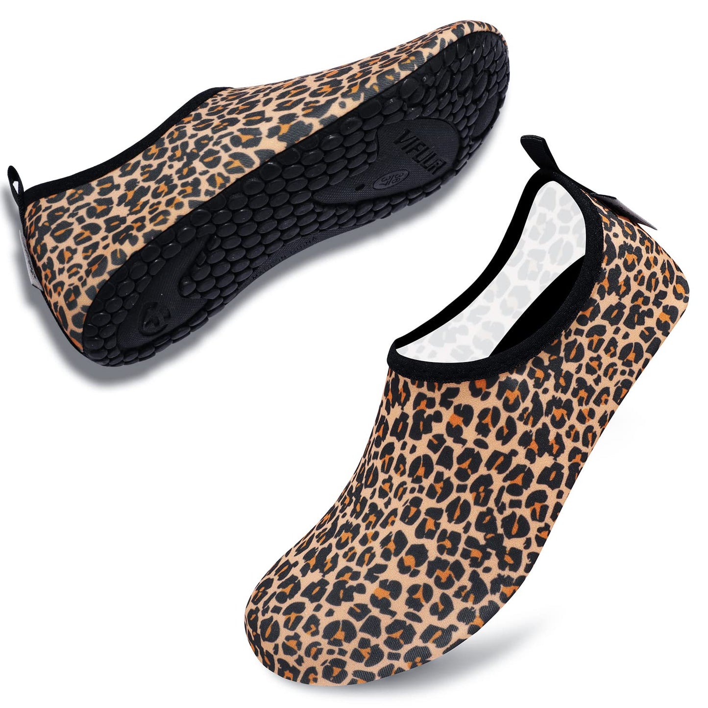 VIFUUR Water Sports Unisex Shoes Leopard Orange - 9-10 W US / 7.5-8.5 M US (40-41)