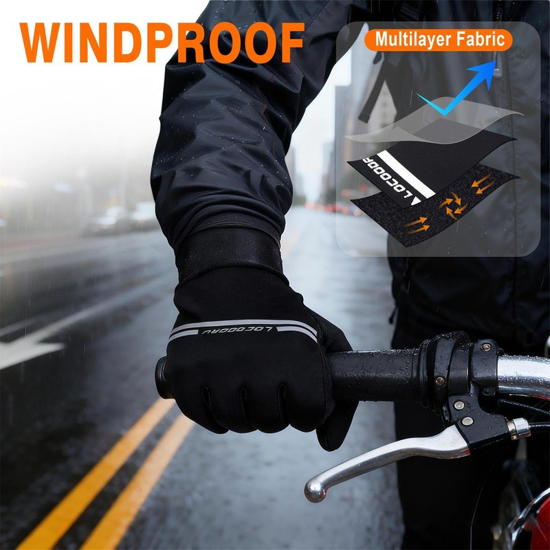 LOCOODAY Winter Gloves for Men Women - Windproof,Anti-Slip,Warm,Soft,Touch Screen,Splash Proof Gloves for Driving,Running