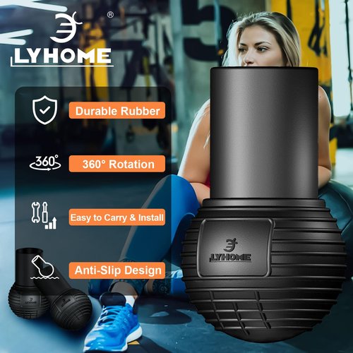 LYHOME Landmine Attachment for Barbells, Rubber Material, Designed for Pressing,Rowing, Spinning and Compatible with Standard 50mm Barbell