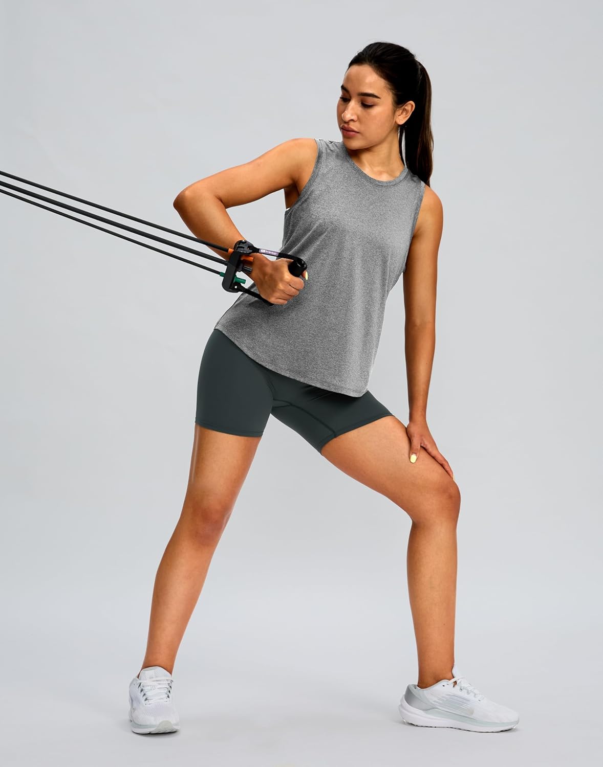 Skiennix Women's Athletic Tank Tops - Sleeveless Racerback Yoga & Running Shirts | Loose Fit
