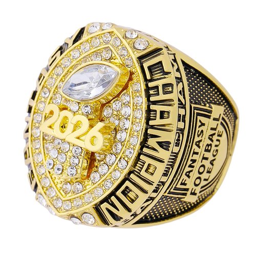 noblehead Fantasy Football Ring 2026 Heavy FFL Champion Trophy Ring Award Trophy for Fantasy Football League Winner (Size 9)