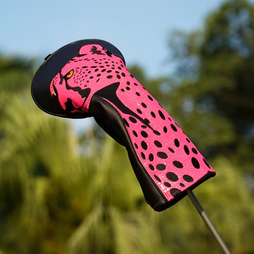 Craftsman Golf Driver Headcover Leopard Pink Design Golf Club Head Cover for Driver Black Golf Headcover Protectiong Club Head