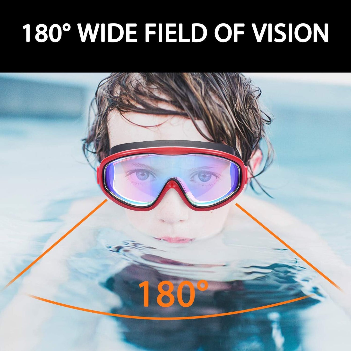 Skiennix Kids Swim Goggles - Comfortable Swimming Glasses for Ages 3 to 15 | 2 Pack