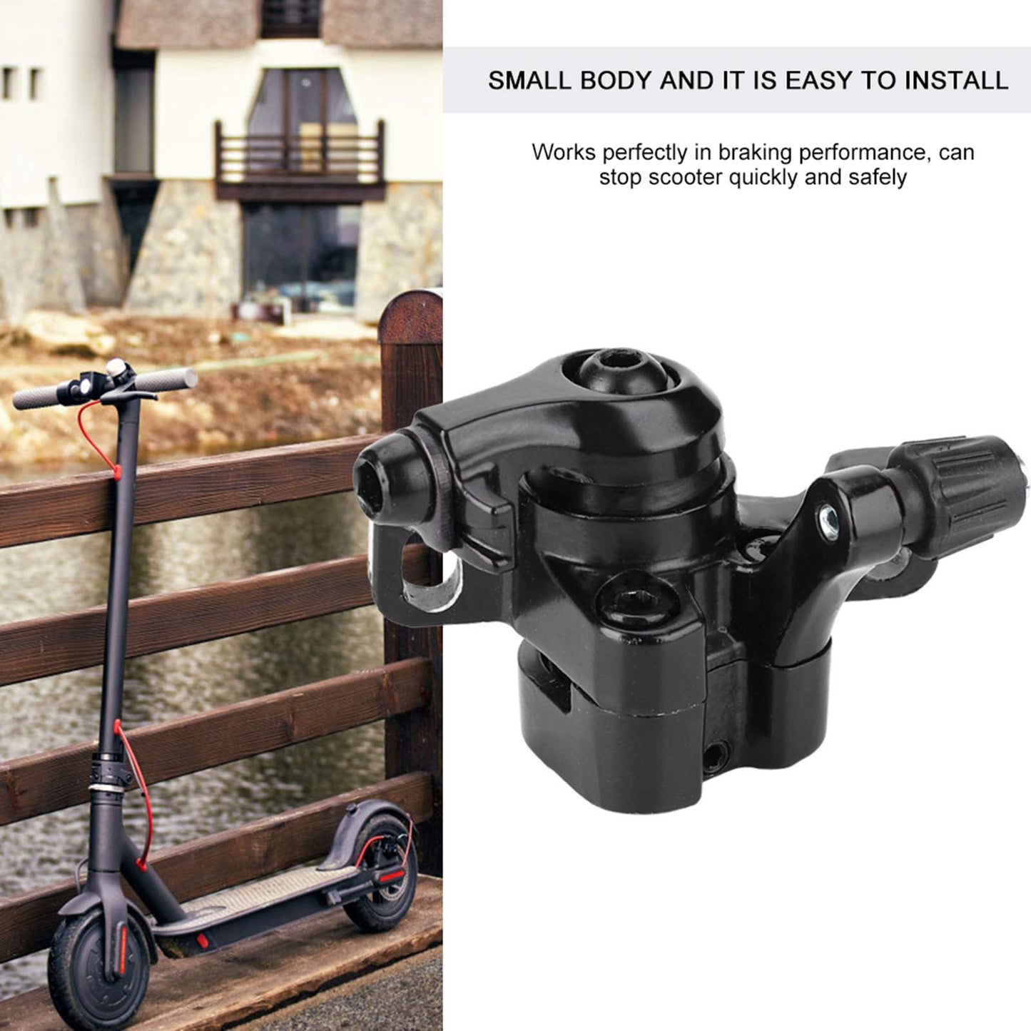 Honio Black Scooter Brake Device with 50mm Hole Electric Scooter Brake for Brake Electric Scooter