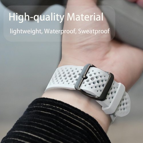 Lamshaw ID208 Plus, IDW13, IDW16, IDW17, IDW19, IDW20, IDW21, IDW23, IDW25, IDW26 Smartwatch Bands, Sport Strap Watchband Compatible for Quican, aeac, WMK ID208 Plus 1.8 Inches Smart Watch (White)