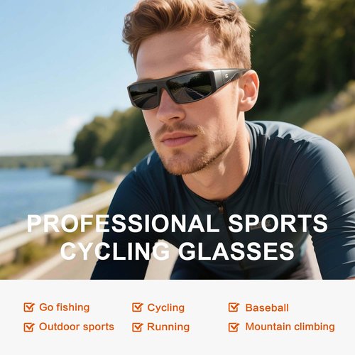 suoso Polarized Sports Sunglasses for Men: UV400 Protection Wrap Around Women Sun Glasses for Fishing Golf Running