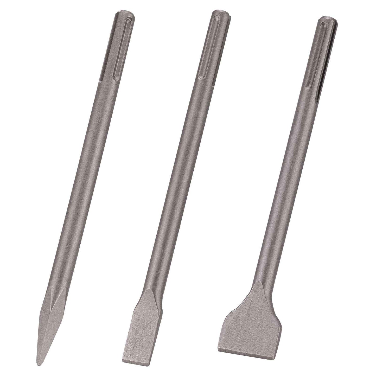 Berserker 3 pc. SDS Max Chisel Set with Point Chisel, Flat Chisel & Scaling Chisel, Masonry Concrete Tile Removal Bits, Compatible with All SDS-Max Rotary Hammer Drills and Demolition Jack Hammers