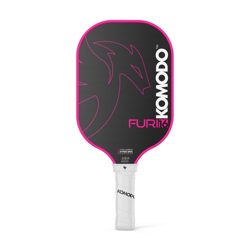KOMODO Furi 16mm Pink Thermoformed Pickleball Paddle Gen III | T700 Raw Carbon Fiber | USAPA Approved