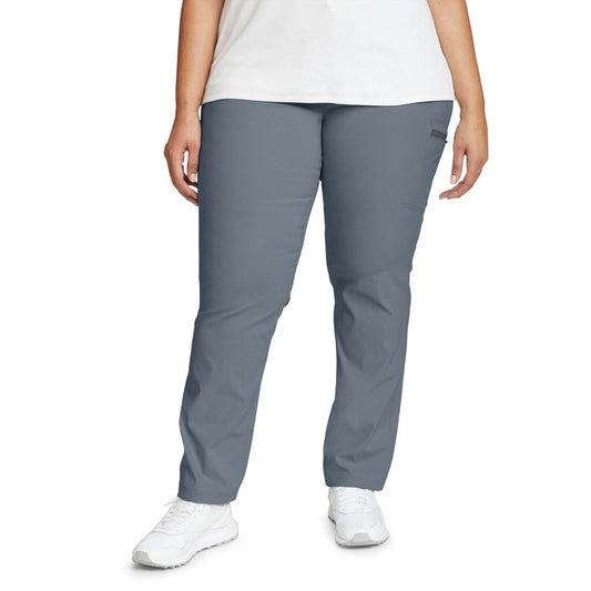 Eddie Bauer Women's Athletic Fit Fixed Waist Active Performance Rainier Pants, Graphite, 18