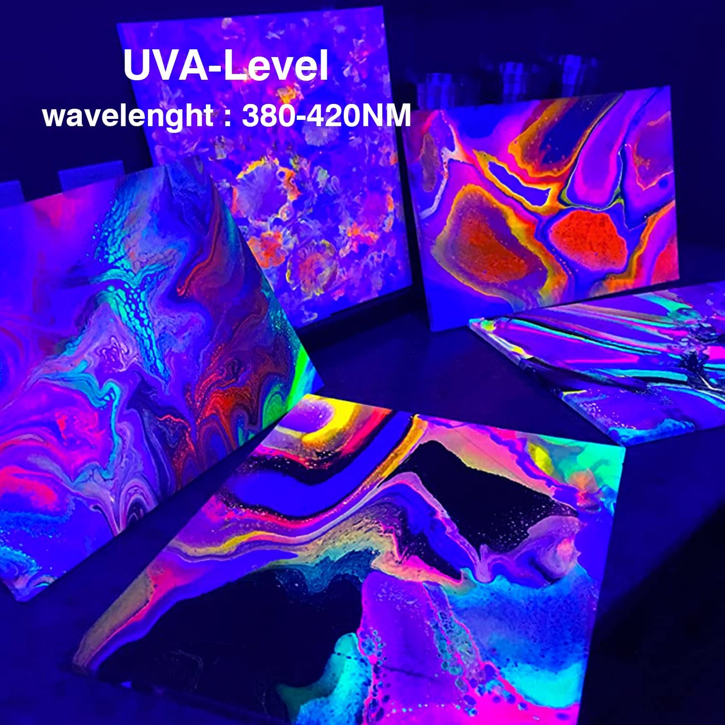 150W Black Lights for Glow Party Large Space,Blacklight(Luz Negra) with Plug and Switch 180°Metals Adjustable Bracket,IP66 Waterproof for Halloween, Birthday Party, Fluorescent Poster,Holiday.2 Pack