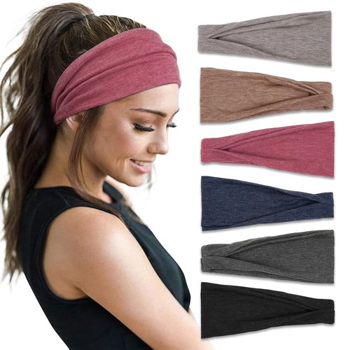 Huachi Women's Non-Slip Headbands - Wide Elastic Hair Bands for Summer Workouts | Stylish Hair Accessories