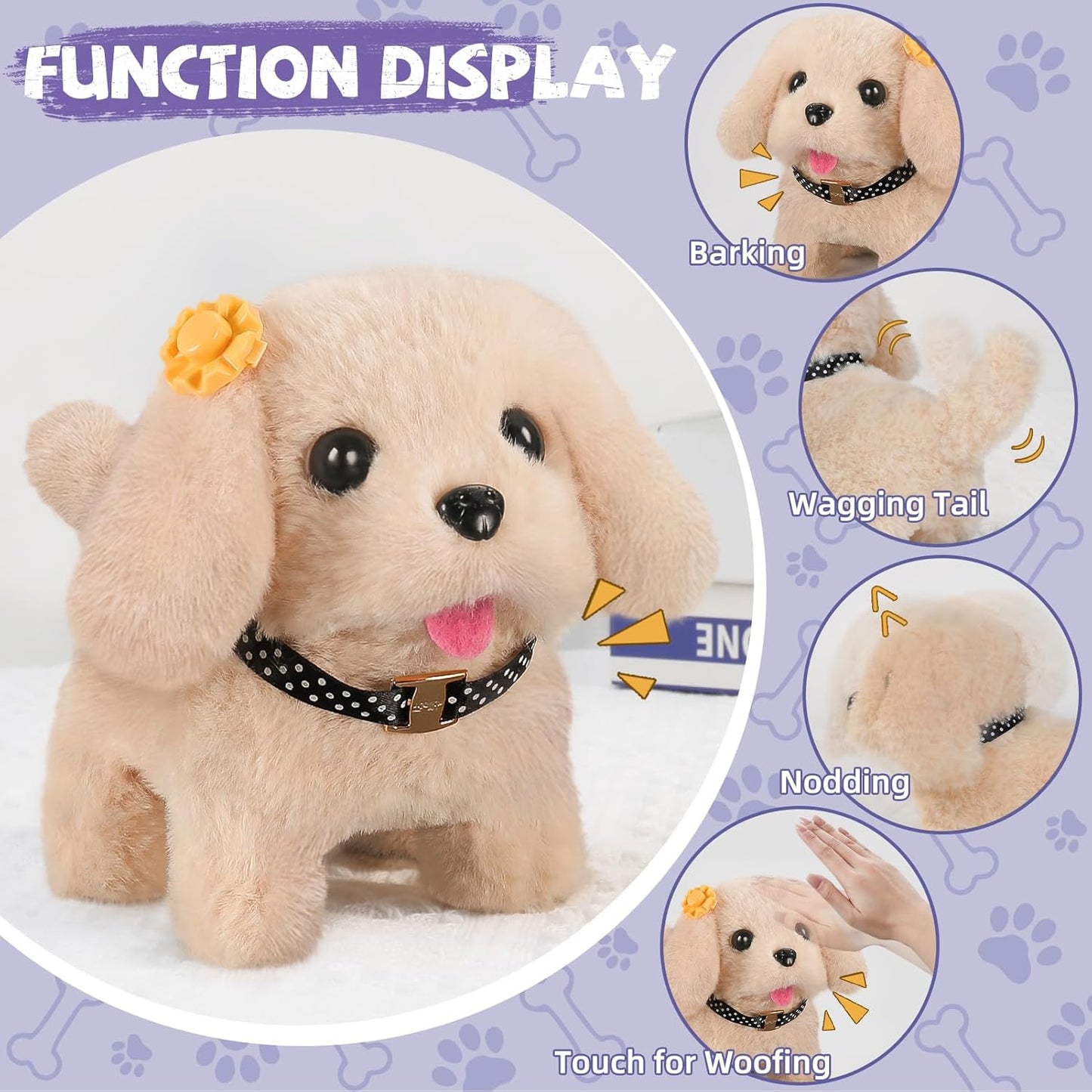 Vanvimen Robot Dog Toys - 16 Pcs Realistic Puppy Set for Kids Ages 3-8 | Perfect Birthday Gift