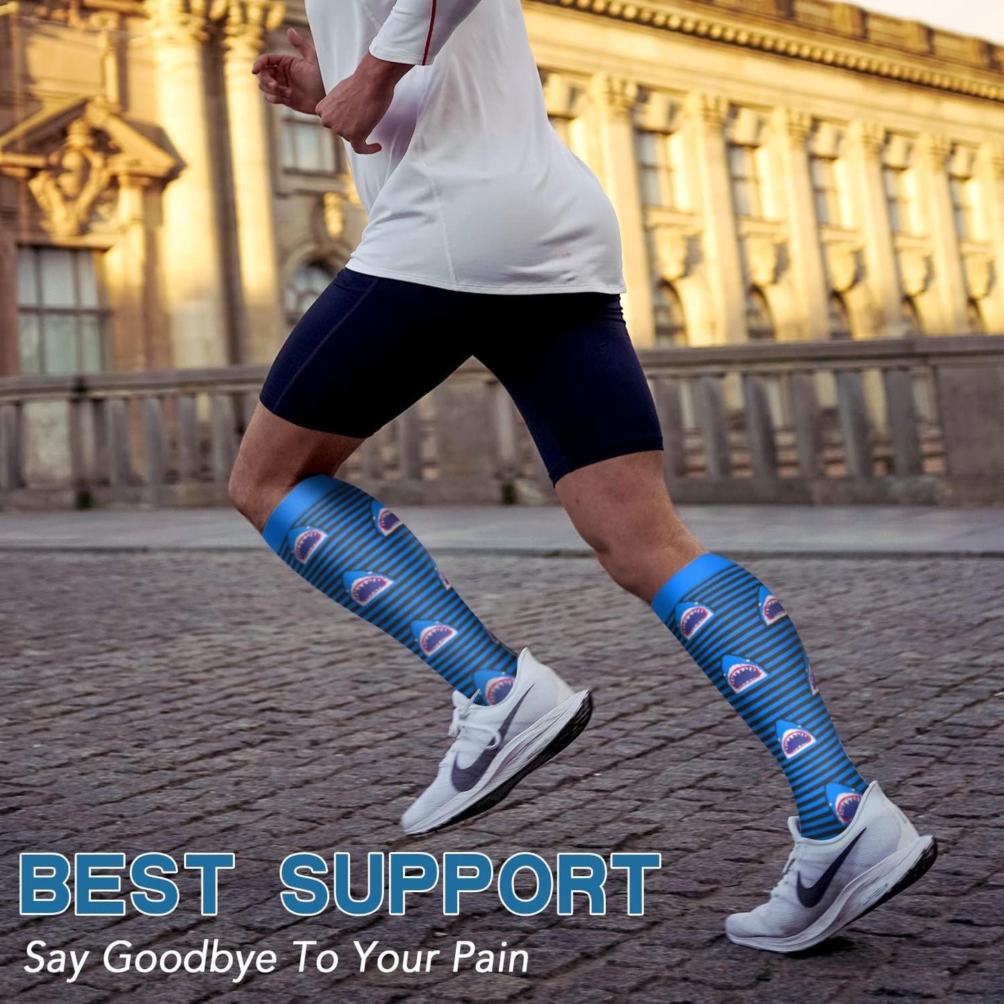 SunFeeling Compression Socks - 6 Pairs for Men & Women | Optimal Circulation Support for Athletes