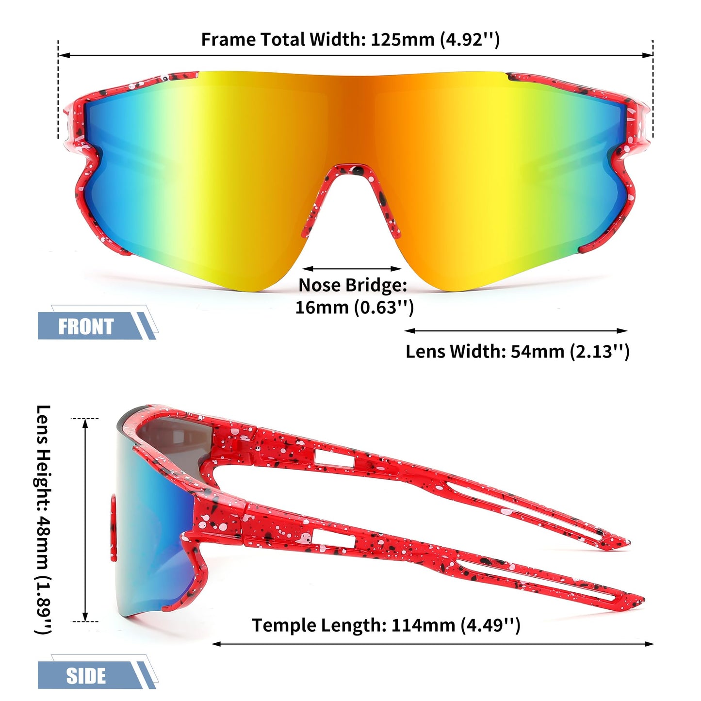 YuJian 3 pack Kids Sunglasses Youth Baseball Sunglasses for Boys Girls Softball Beach Running Sun Glasses UV Protection