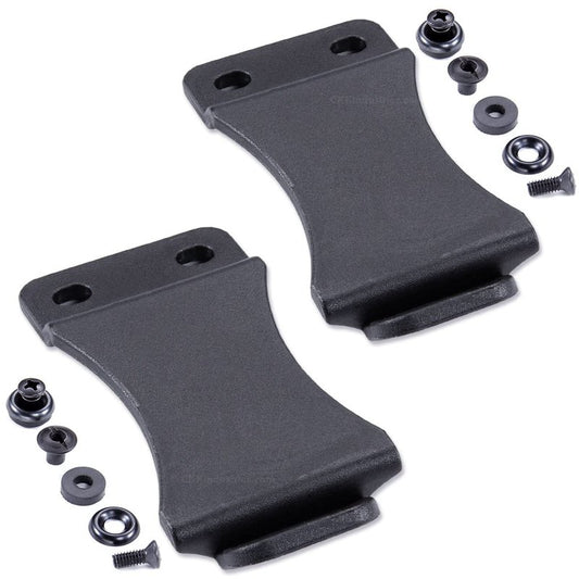 KYDEX Belt Clip for Holsters & Sheaths – (Fits 1.75in Belts) - (Inside-The-Waistband/IWB) - (USA Made) - (w/Mounting Hardware) - (2 Pack) - Adjustable Cant Carry Clips
