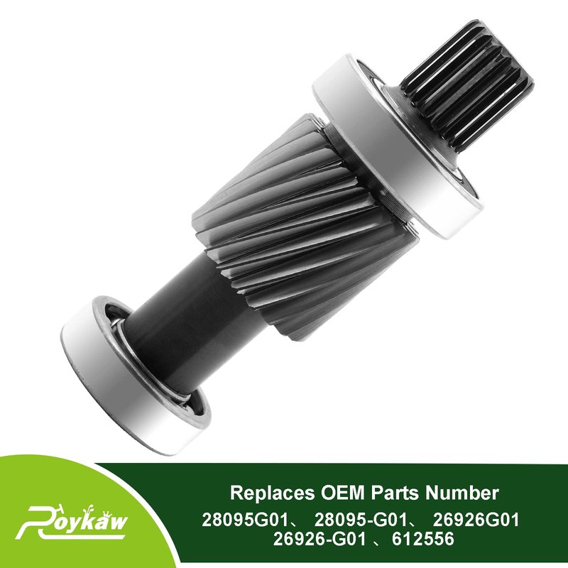 Roykaw Golf Cart Input Shaft Kit Compatible with EZGO Marathon 1988-1994 & TXT & Medalist 1994-up Electric Models, 19 Splines/21 Tooth, 1.5'' Diameter Gear, Replaces OEM # 26926-G01,28095-G01,612556