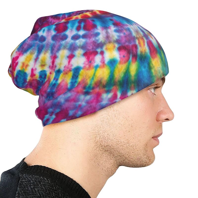 Athjunss Tie Dye Beanie Hat Chemo Headwear Slouchy Skull Sleep Cap for Women Men Winter Running