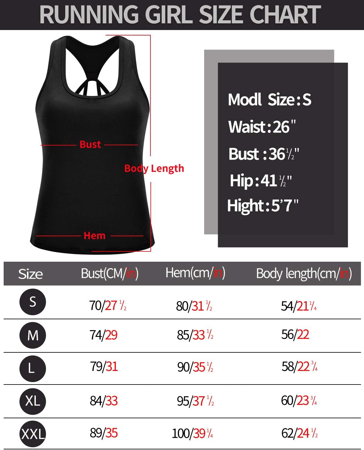 Running Girl Workout Tank Tops - Built-In Bra for Women | Strappy Back Athletic Yoga Top