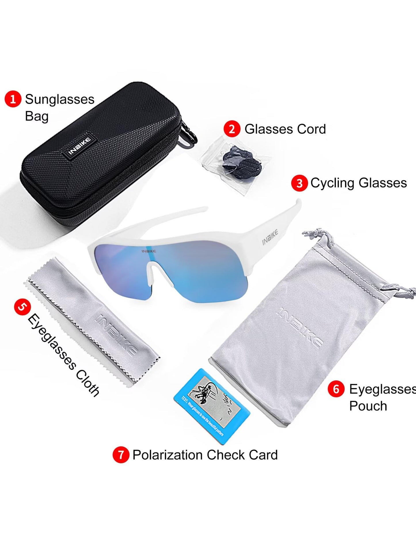 INBIKE Polarized Fit Over Glasses Sunglasses UV400 Protection for Men Women Cycling Driving