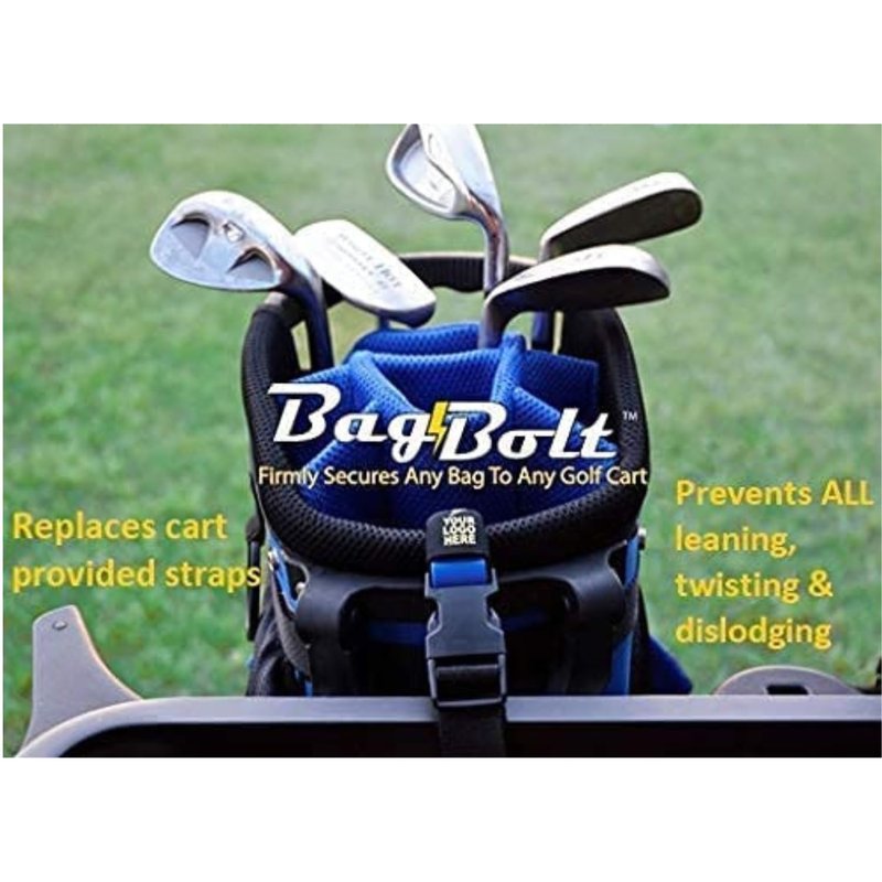BagBolt | Golf Cart Strap Replacement | Fast Install | Eliminates Twisting, Leaning, and Falling Off | Golf Bag Accessory | Secures Any Size Bag